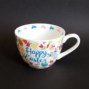 Portobello By Design Happy Easter Bone China Mug, Oversized Teacup